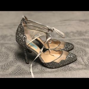 Betsey Johnson silver stiletto. Size 8. Never worn